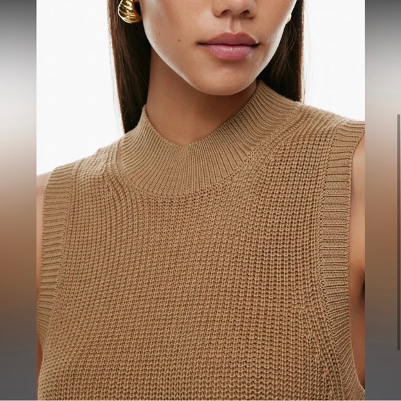 ARITZIA Babaton Aesthetica Dress Limited Edition Constant Camel Sweater Knit M - Picture 3 of 13